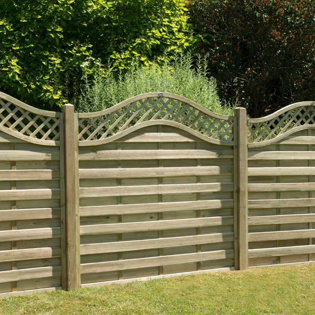 Forest Garden 1.8m x 1.8m Pressure Treated Decorative Europa Prague Fence Panel – Pack of 5 5013053132296 2